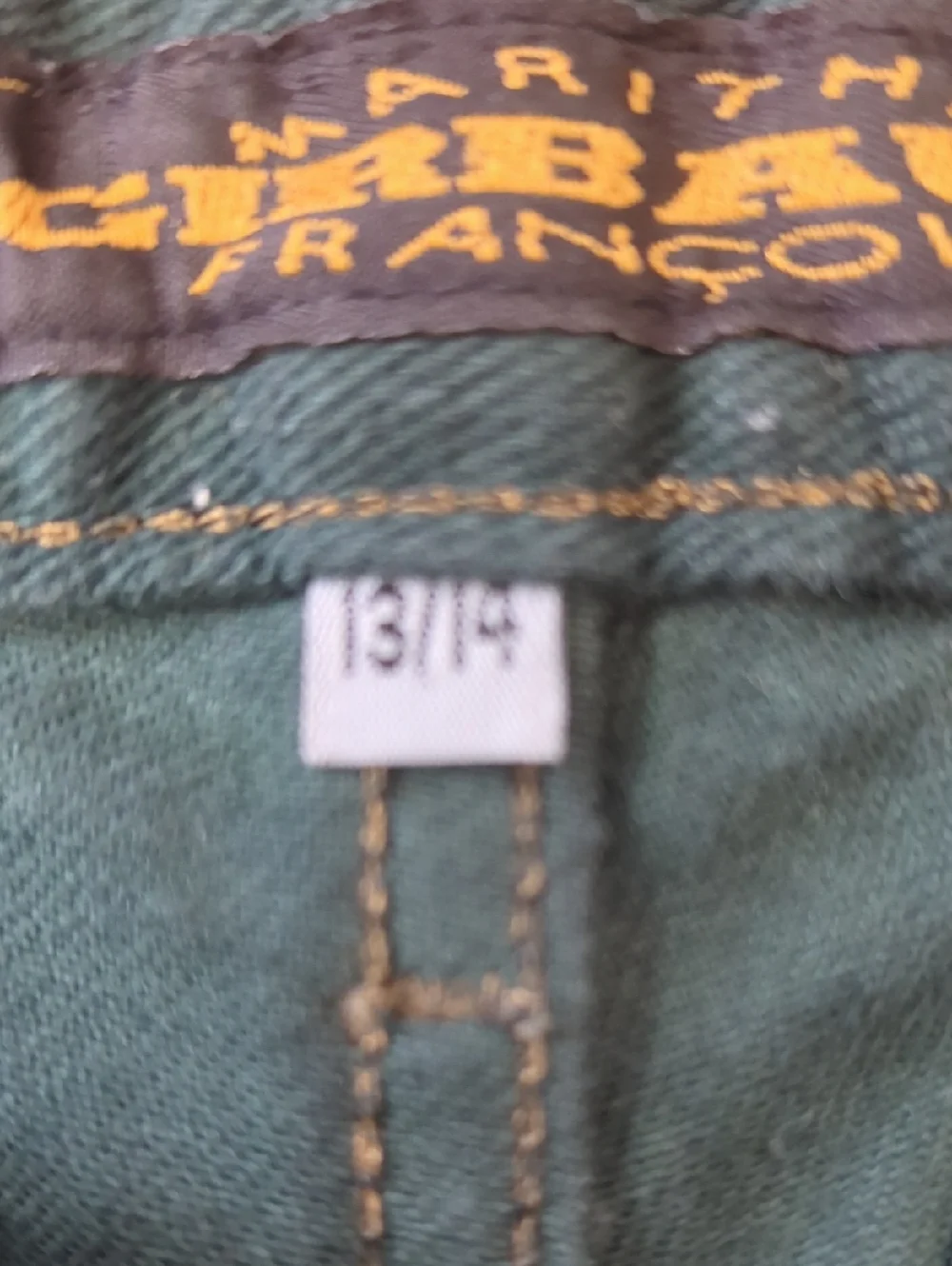 Marithe Francois Girbaud Green Vintage Roll-Cuff Women's Bermuda Shorts